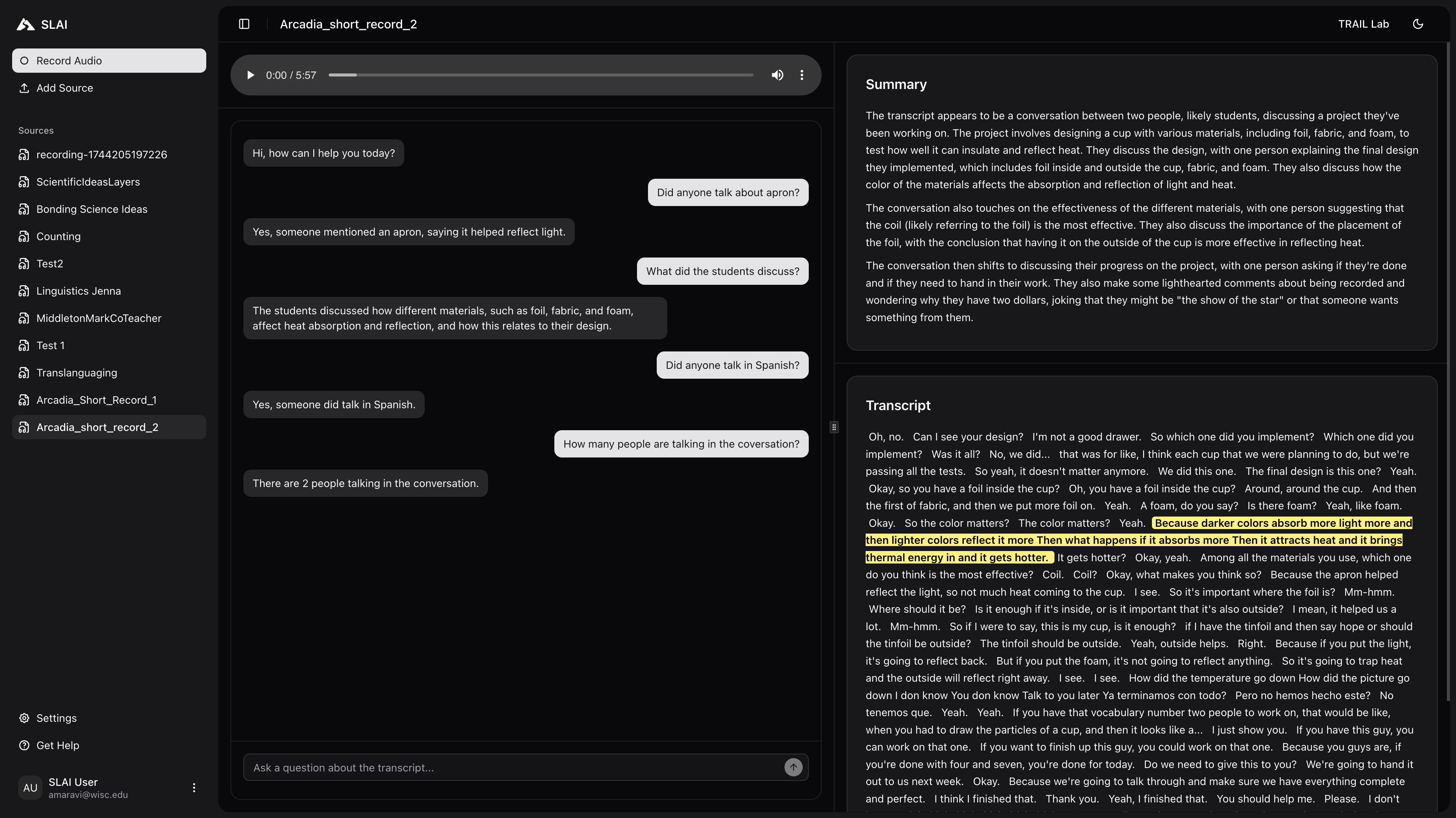 SLAI – Science & Language AI Tutor for K-12 Classrooms